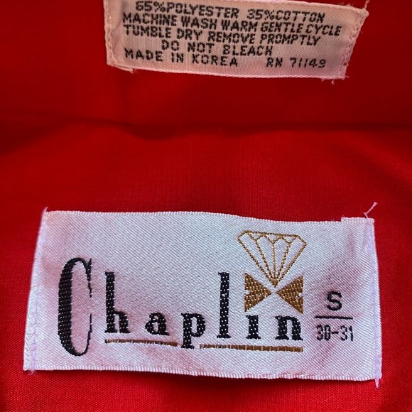 NEW Red Wing-Collar with Pleated Front Tuxedo Shirt  (Sizes S to 3XL) Valentine - Picture 4 of 9